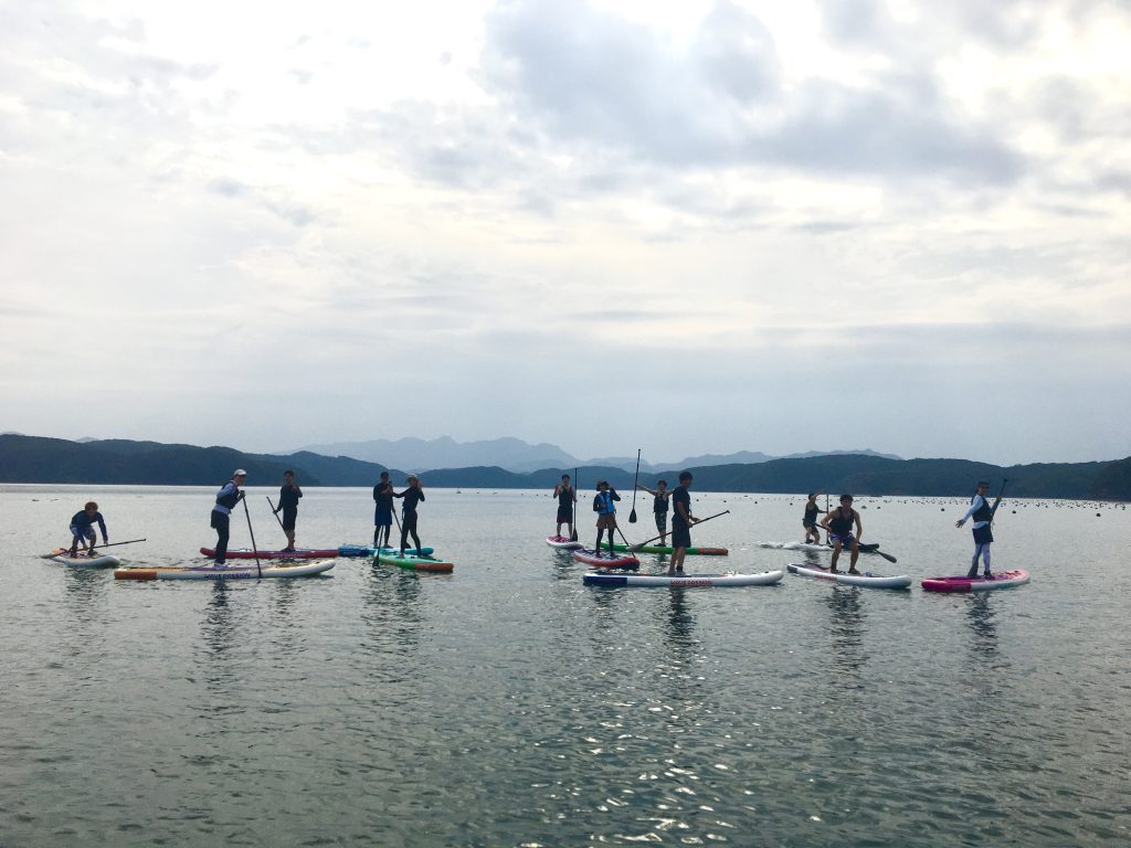 SUPを楽しんでいるところ