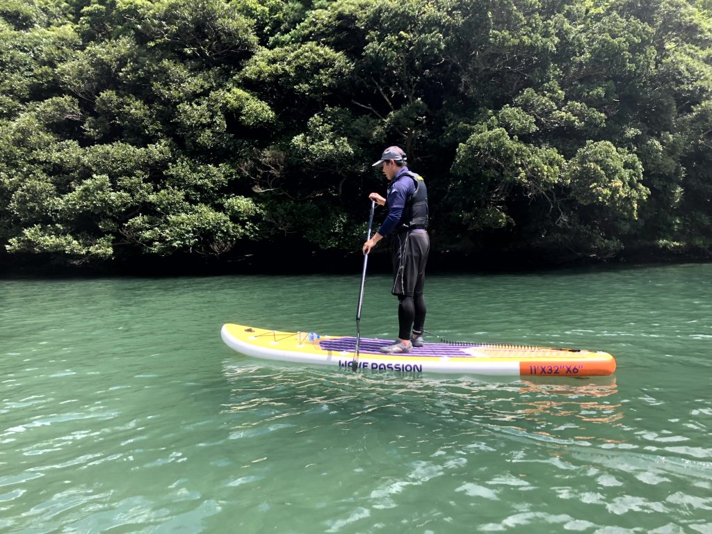 SUPを楽しんでいるところ