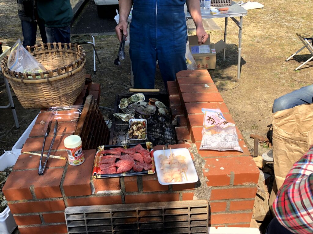 バーベキューをしているところ